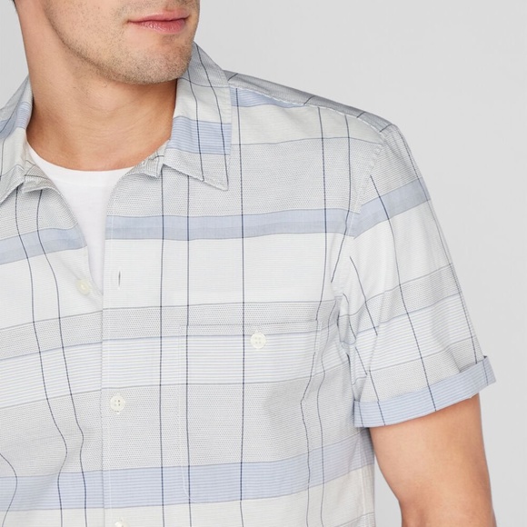 Short Sleeve Graphic Plaid Shirt - New With Tags - NEVER WORN - Multi - Picture 3 of 5